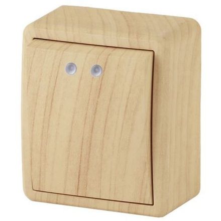 Выключатель 1-кл. ОП Эра Эксперт 10А IP20 11-1202-11 250В 10AX с подсветкой сосна Эра Б0020659