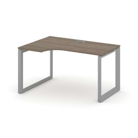 Style Project Стол рабочий эргономичный SN-59O.SPA-022(L) Вяз Благородный/Металл Серый/Серебро Заглу