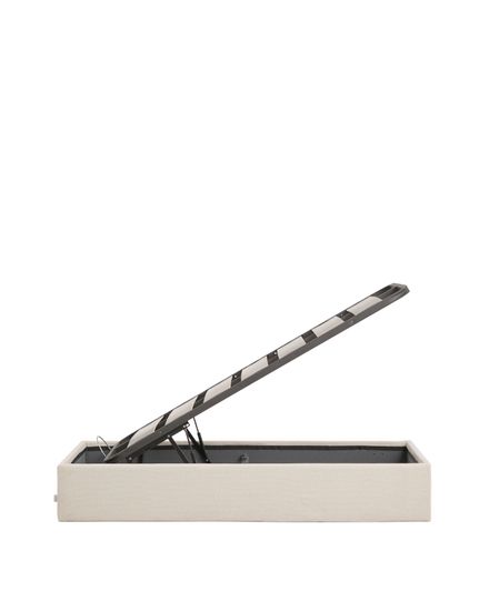 Основание кровати Nelzi из шенилла цвета экрю для матраса 90 x 200 см