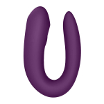 Фиолетовый вибратор 9см для пар с управлением через приложение Satisfyer Double Joy