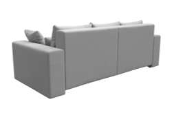 Диван Лео, спальное место 160х200, еврокнижка, экокожа белая