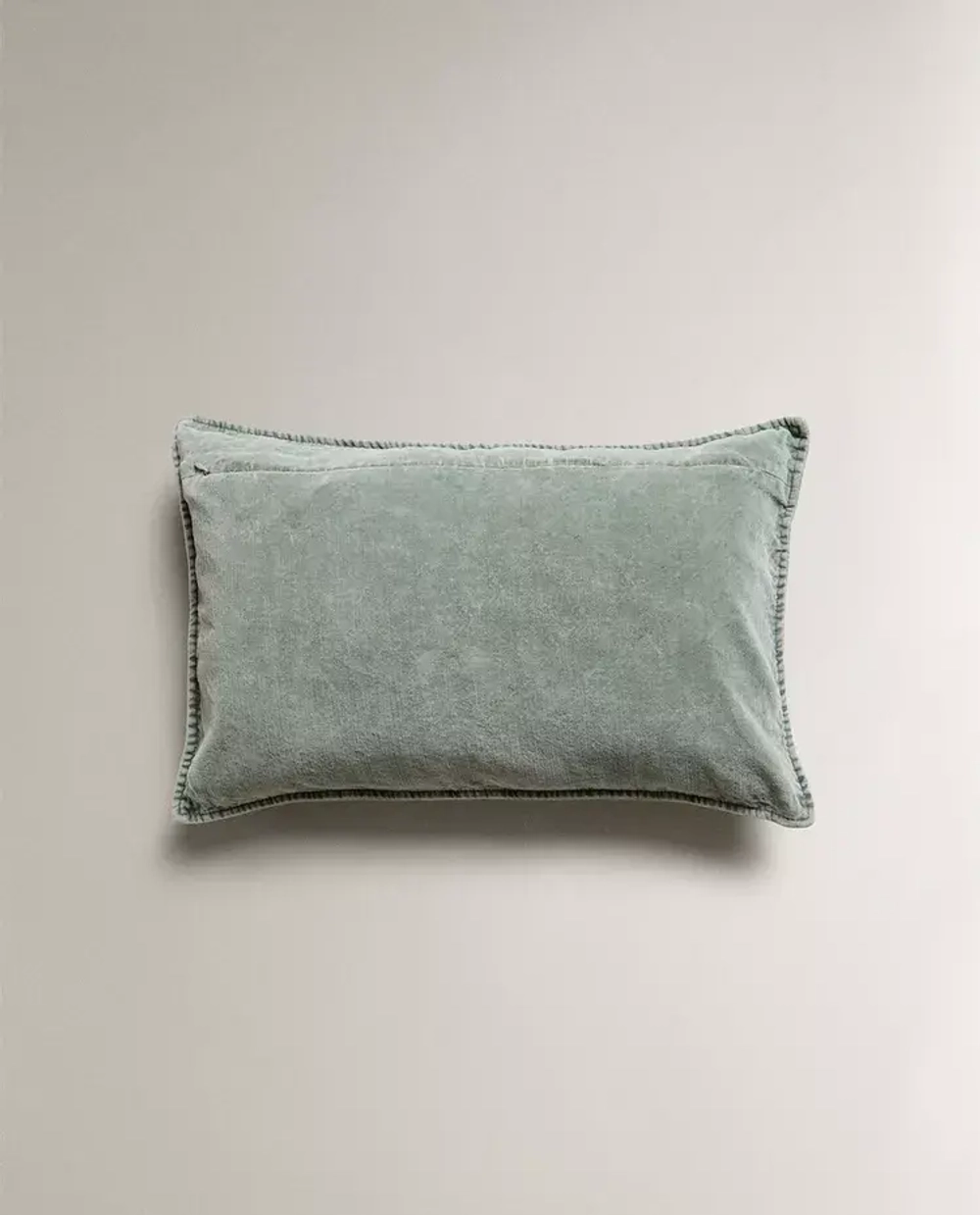 ZARA HOME БАРХАТНАЯ НАВОЛОЧКА ДЛЯ ДЕКОРАТИВНОЙ ПОДУШКИ, СИНИЙ