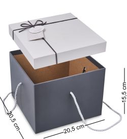 WF-196-A Набор коробок из 3 шт, серый/графитовый