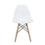 Стулья BRABIX "Eames CF-010", КОМПЛЕКТ 4 шт., пластик белый, опоры дерево/металл, 532630, 2033A