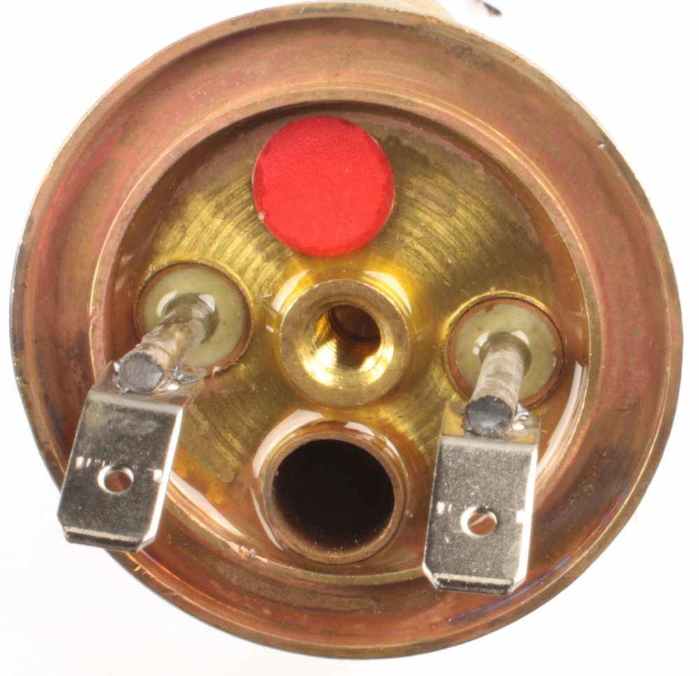 Тэн медный, под круглый фланец, 2 контакта для водонагревателей Аристон и др.