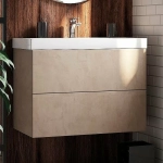 Тумба с раковиной Art&Max AM_Verona_Push_800_2C_SO_St камень светлый