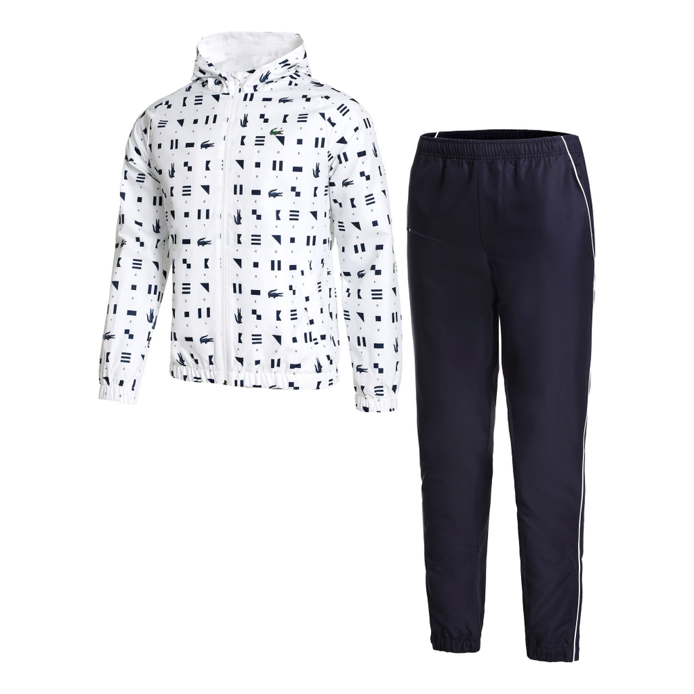 Мужские теннисные Костюмы Lacoste Men - White, Dark Blue