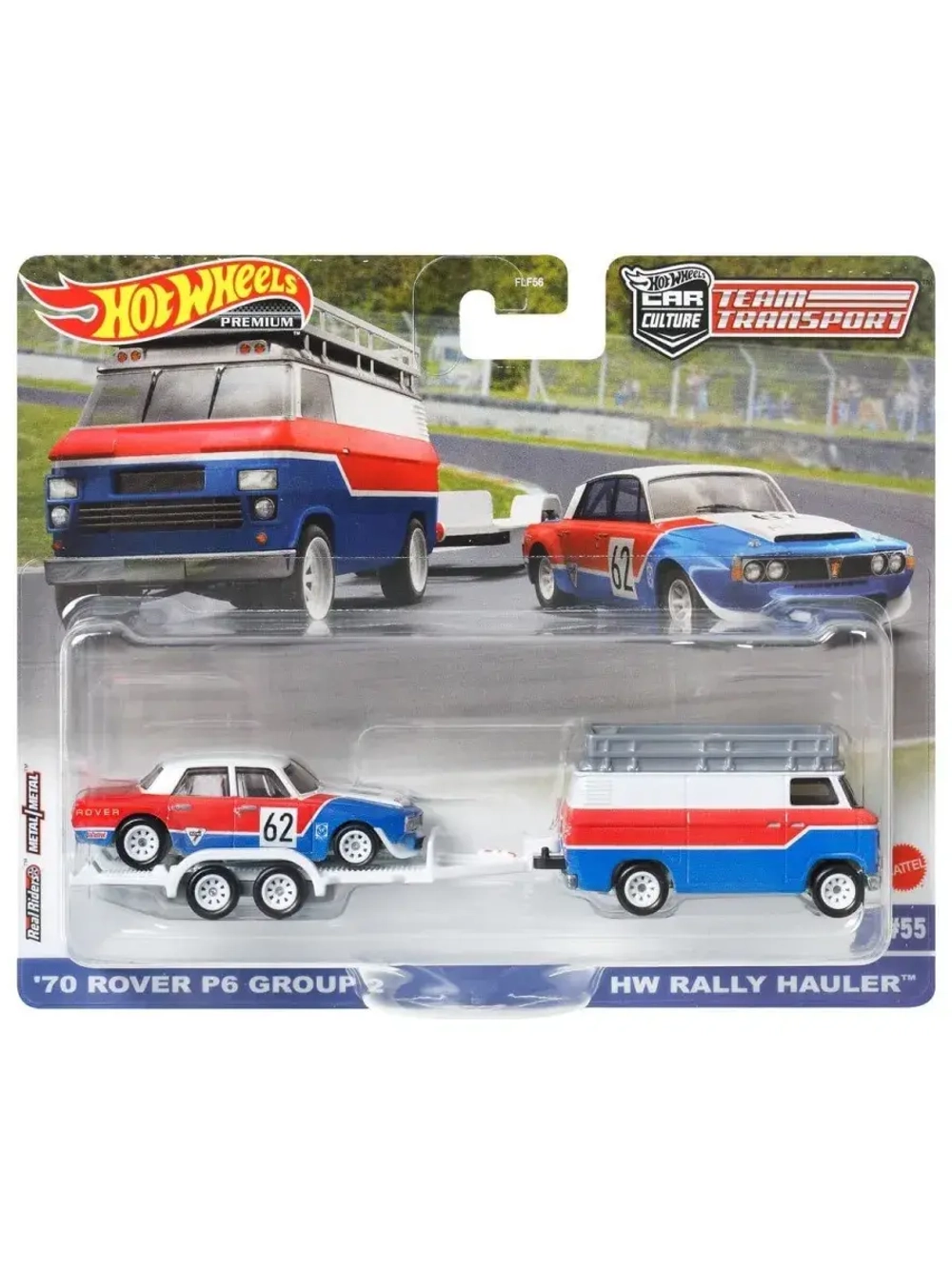 Набор Хот Вилс Премиум Rover и HW Rally Hauler FLF56 HKF45