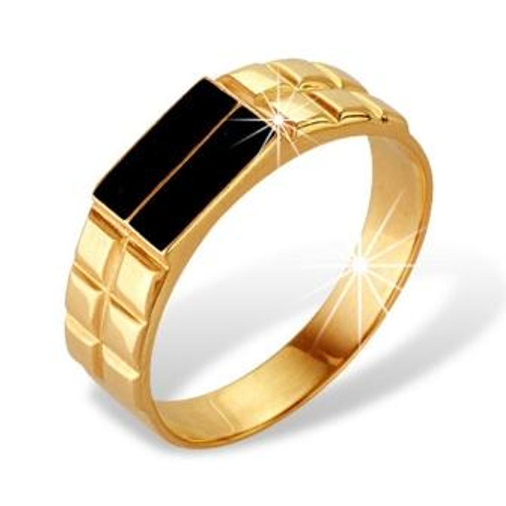 Кольцо из золота с эмалью