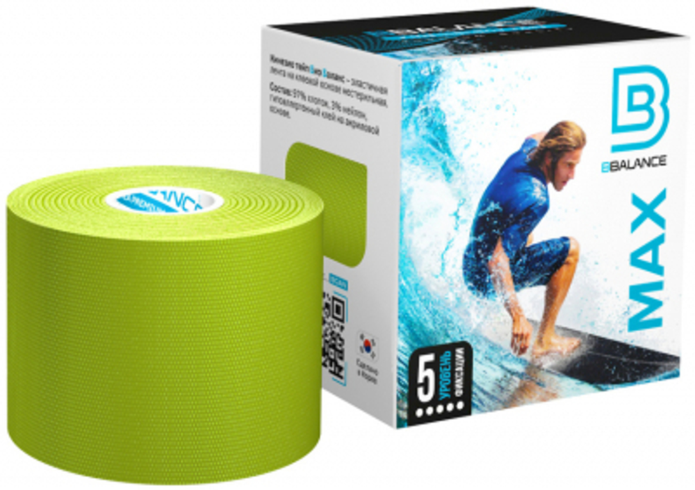 Кинезио тейп BBTape 5см*5м MAX