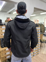 Куртка тактическая softshell чёрная