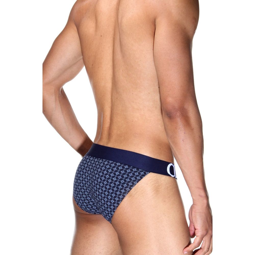 Мужские трусы танга темно-синие с принтом DARKZONE DZN6174