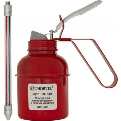 Масленка нагнетательная THORVIK с гибким шлангом 300 мл   OGF30