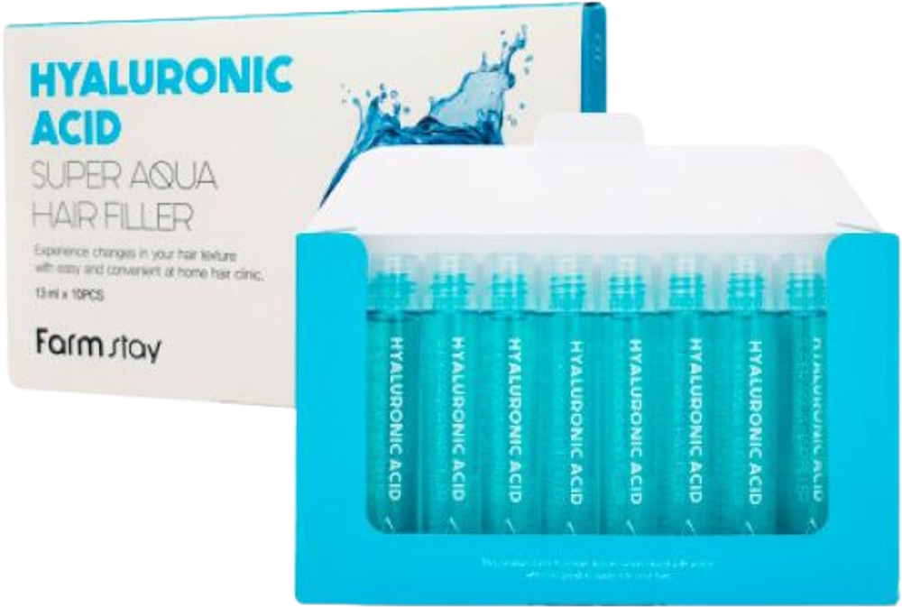 Farmstay Hyaluronic Acid Super Aqua Hair Filler Филлер суперувлажняющий для волос с гиалуроновой кислотой