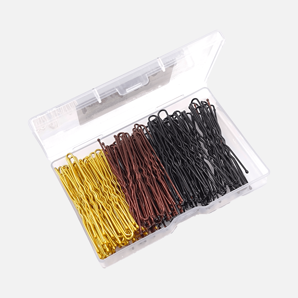 Шпильки в наборе IPARIKMAHER волнистые три цвета 60 мм 150 шт