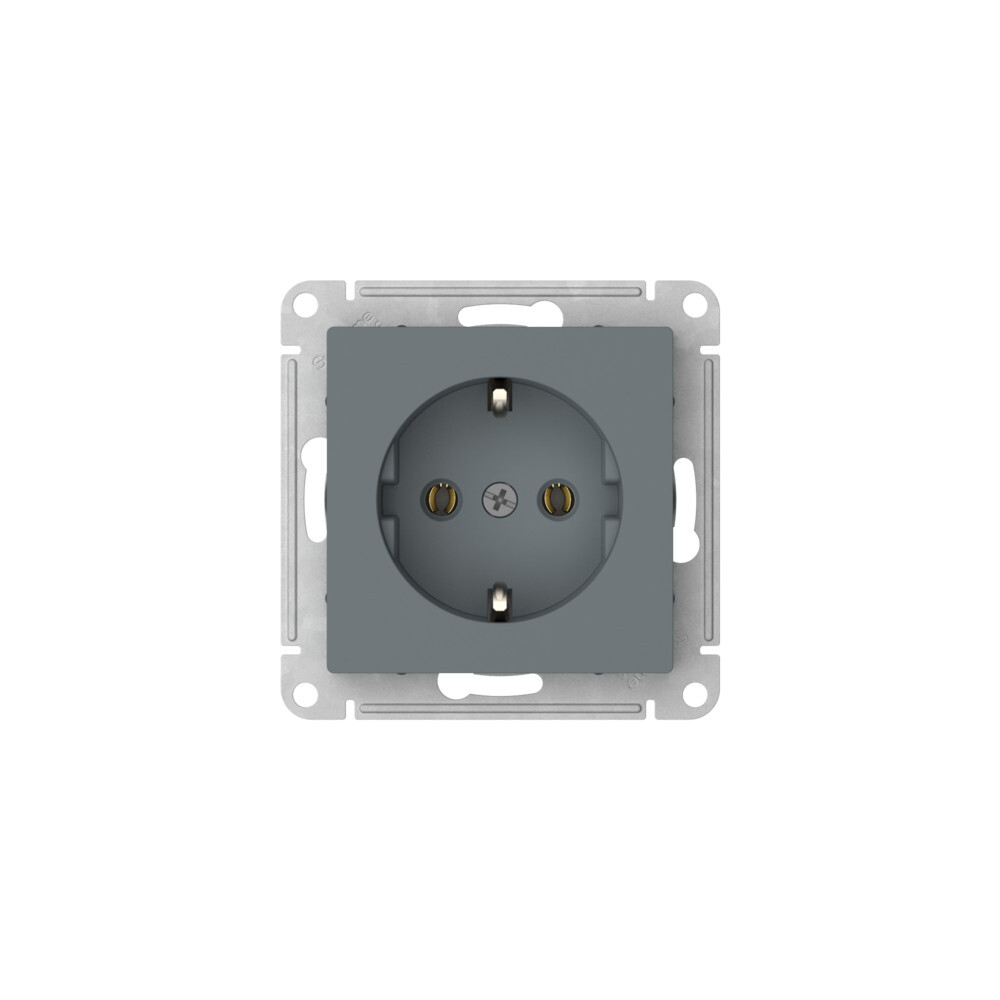 ATLASDESIGN РОЗЕТКА с заземлением, 16А, мех., быстрозажим. клем., ГРИФЕЛЬ