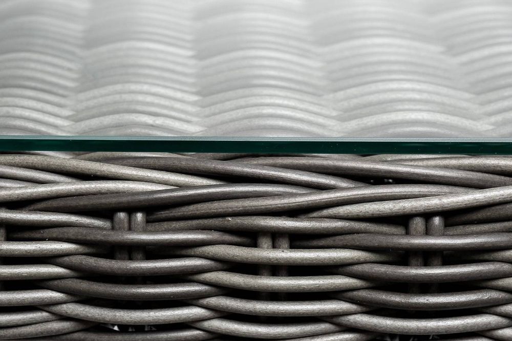 "Амароне" обеденная группа из искусственного ротанга на 6 персон, цвет графит