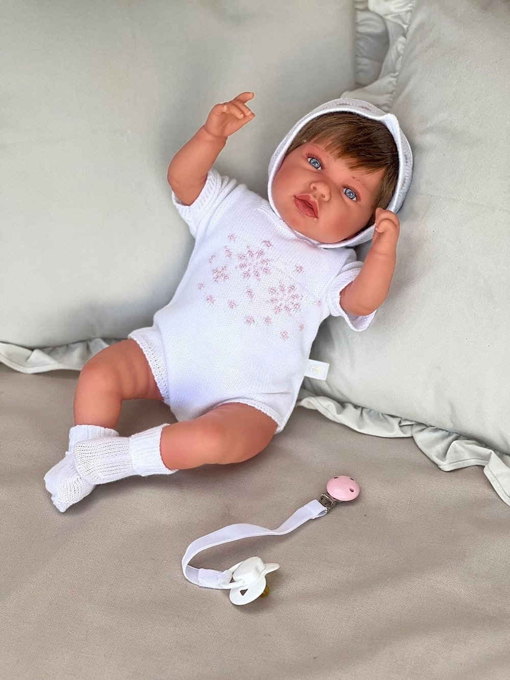 Кукла Реборн Marina and Pau 45cм Ane мягконабивная (M3033)