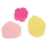 Спонжи для макияжа 3шт «ЭФФЕКТО», тропики, цвет микс, 8,2*6*2см