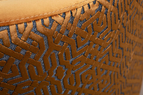 Кресло вращающееся 76х76х76см Garda Decor Napoli Velv Orang+Latt Orang