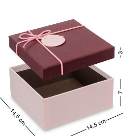 WF-77/1-A Коробка «Квадрат» цв.роз./борд.