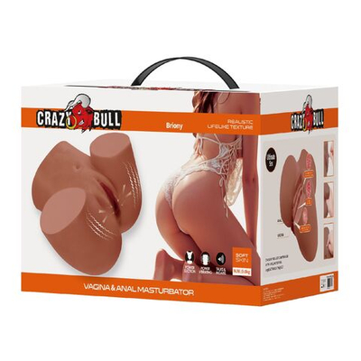 Мастурбатор Briony с 2 любовными каналами (Цвет: коричневый)