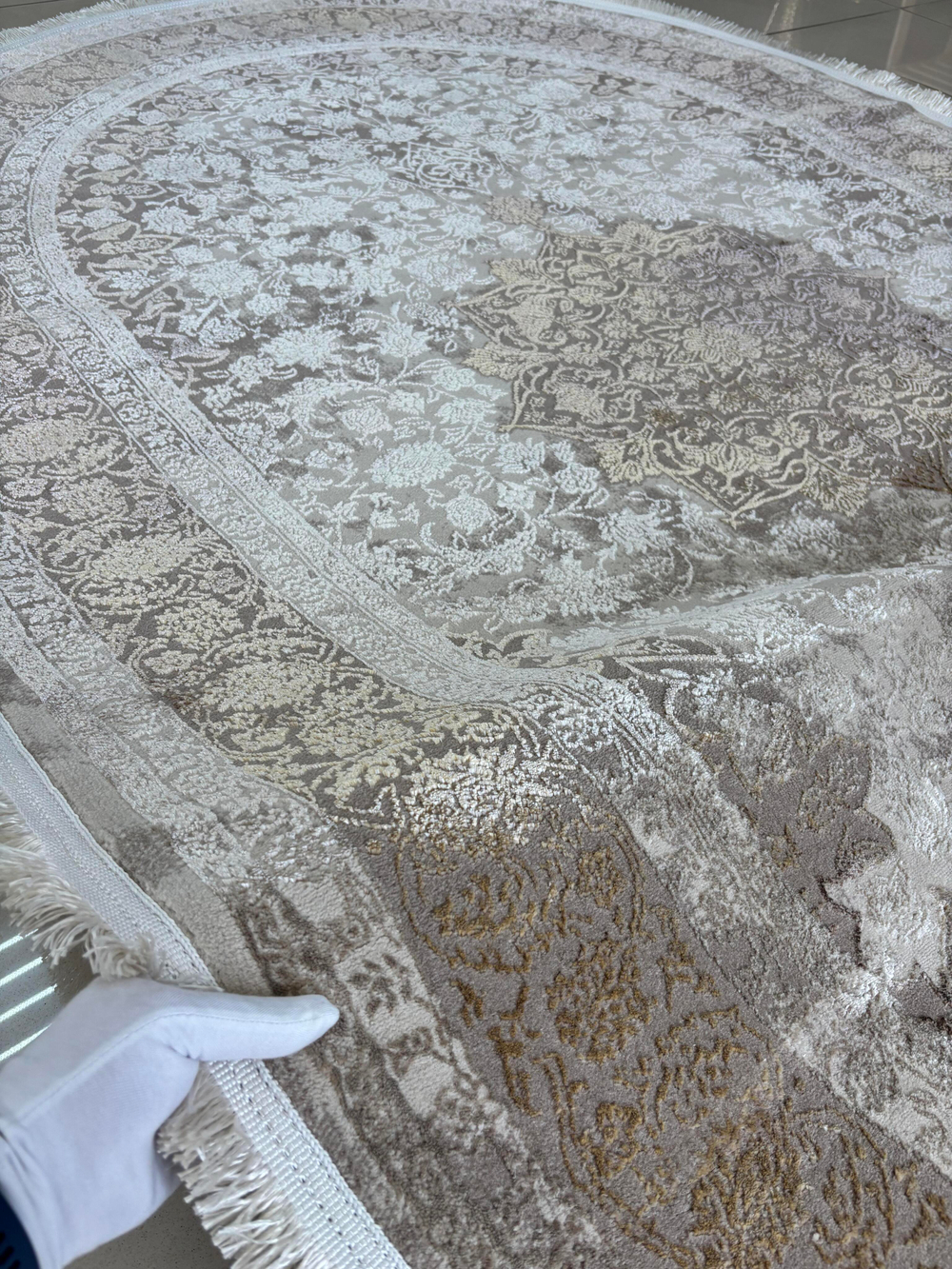 Ковер Zara Collection (160*230 см) - Tile/Mustard, орнамент/овал