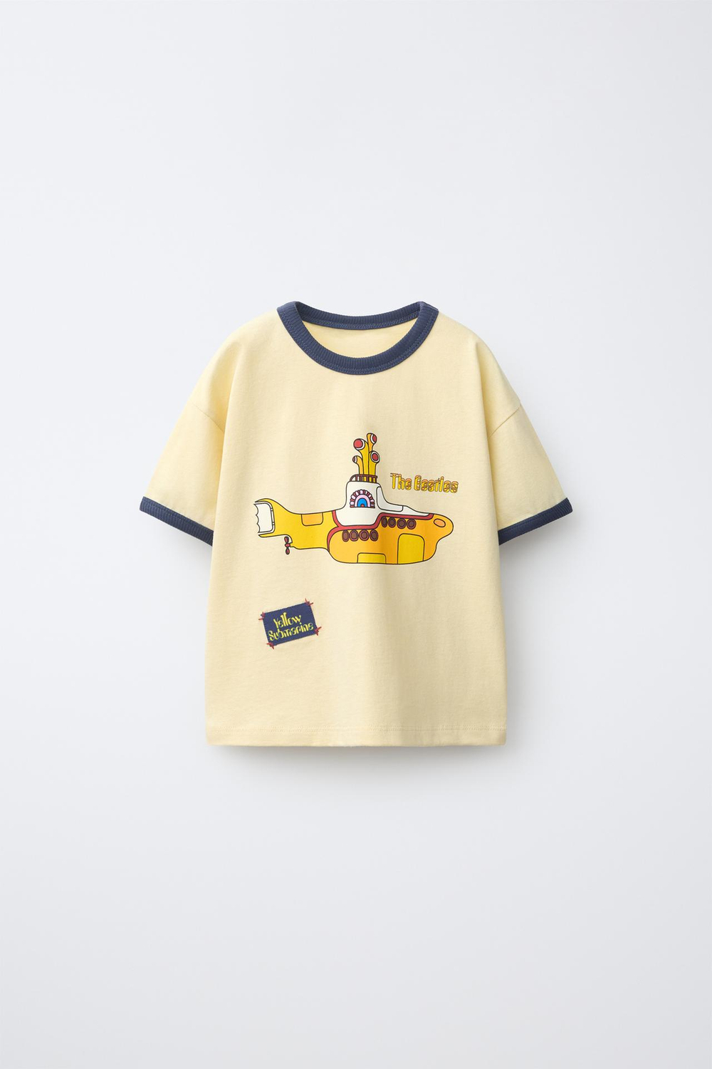 ZARA ФУТБОЛКА С ПРИНТОМ THE BEATLES ™ YELLOW SUBMARINE, СВЕТЛО-ЖЕЛТЫЙ