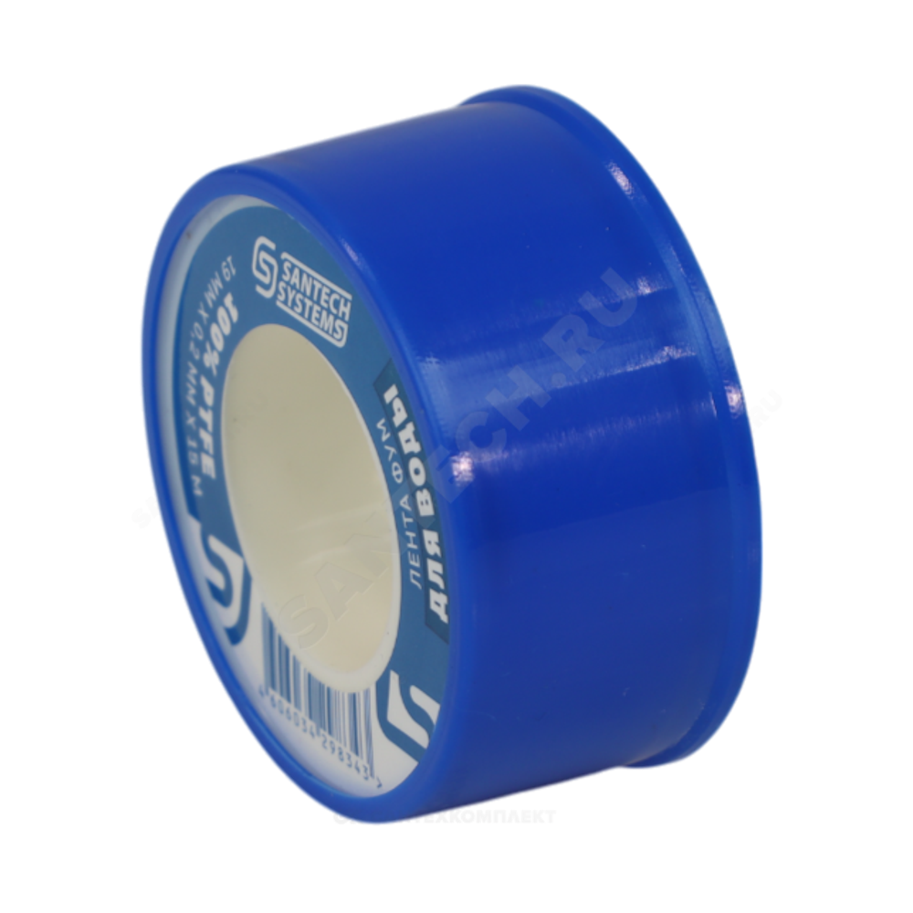 Лента ФУМ PTFE 19ммх0,2ммх15м катушка среда: вода SantechSystems