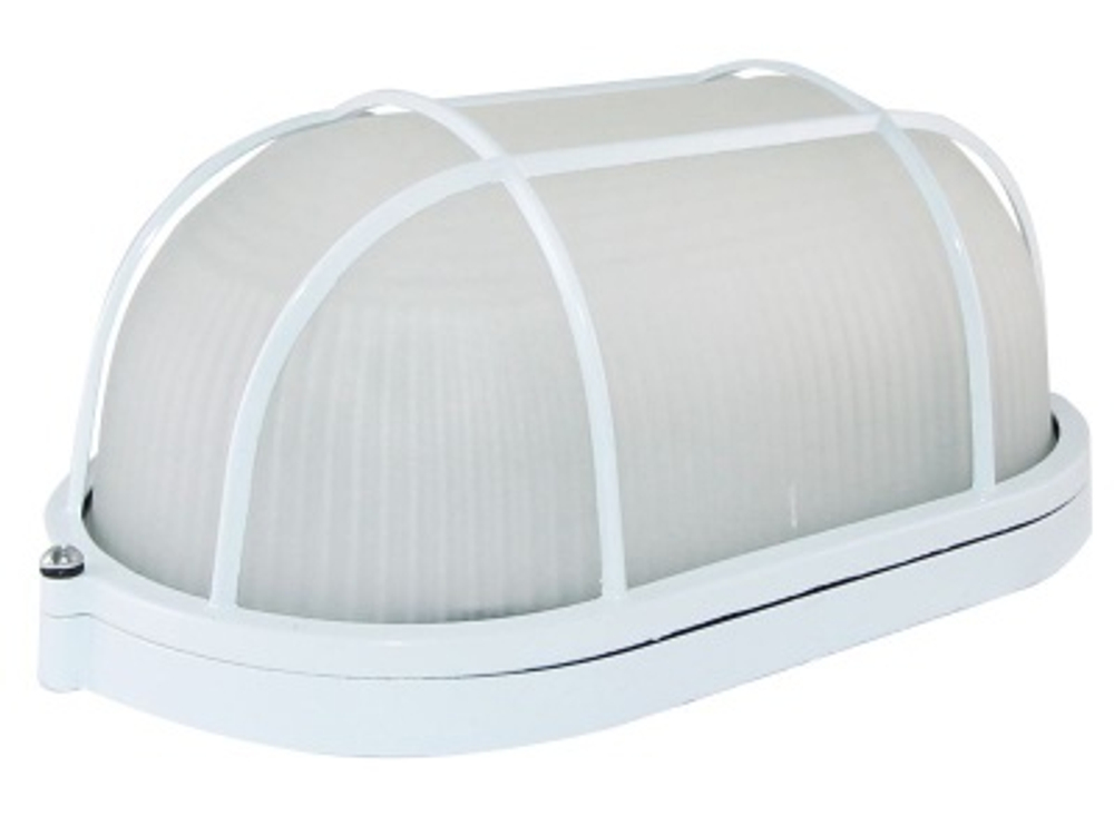 Светильник НПБ1202 белый овал с решеткой IP54 100Вт TDM