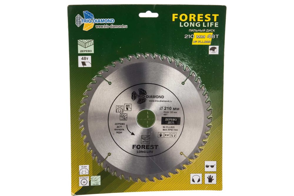 Диск пильный 210*32*48Т TRIO-DIAMOND FLL825