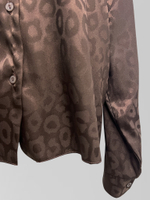 Рубашка Mirana 10710 удлиненная атласная леопардовый принт