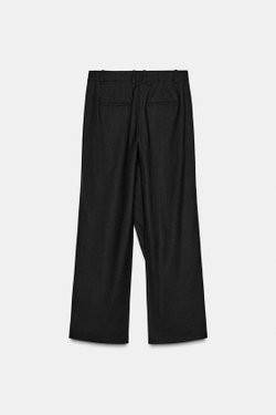 ZARA БРЮКИ-ПАРЕО В ПОЛОСКУ — ZW COLLECTION, ЧЕРНЫЙ