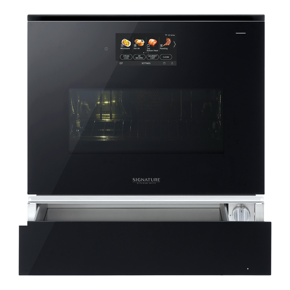 Духовой шкаф с микроволнами и паром Signature Kitchen Suite, 45 см, черный
