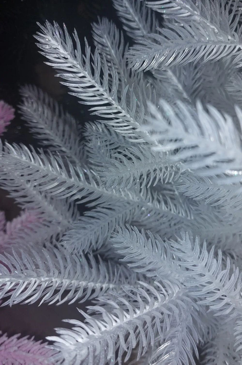 Белая елка «Хрустальная» (Литая хвоя прозрачно-белая) 215 см / 2,15 м