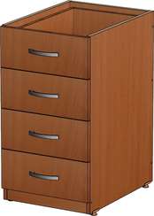 Корпус тумбы приставной 4 ящика