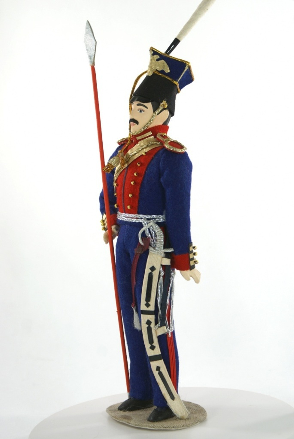 Кукла сувенирная фарфоровая. Россия. Улан. Военный мундир.19 в.