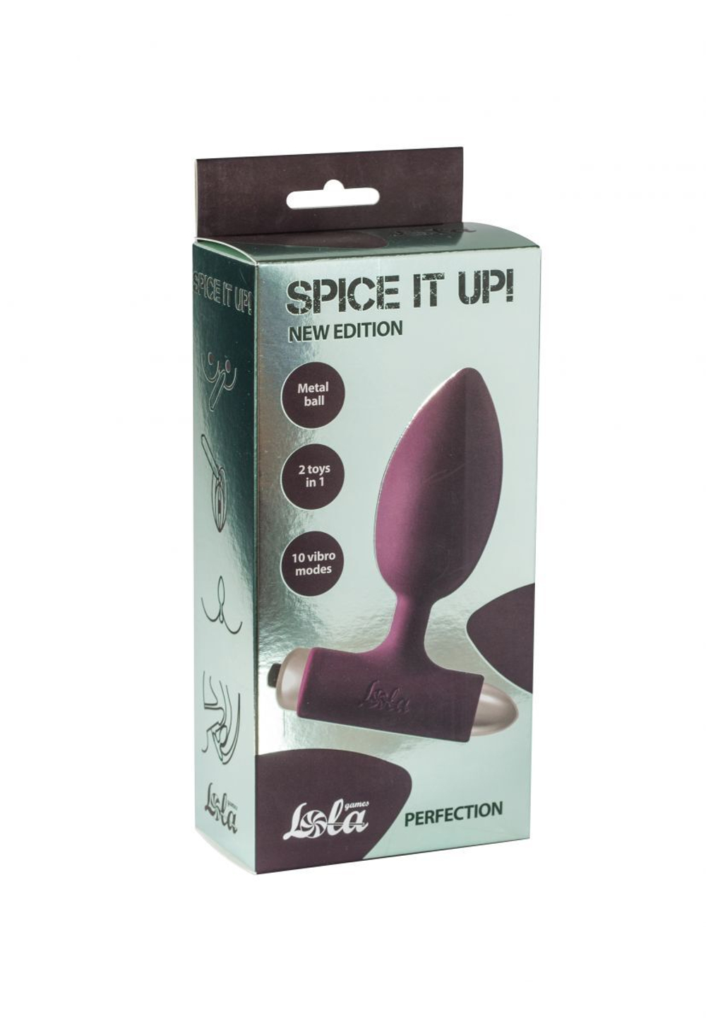 Анальная пробка с вибрацией Spice it up New Edition Perfection Wine red