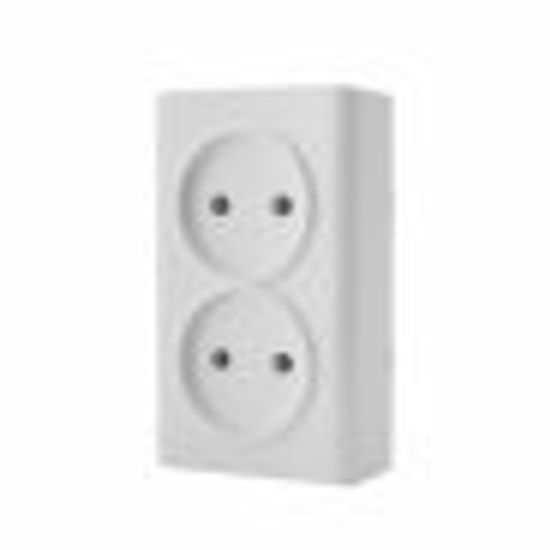 Розетка 2-местная белая б/з о/п  Profitec Веста Эко ВЕ060103 022