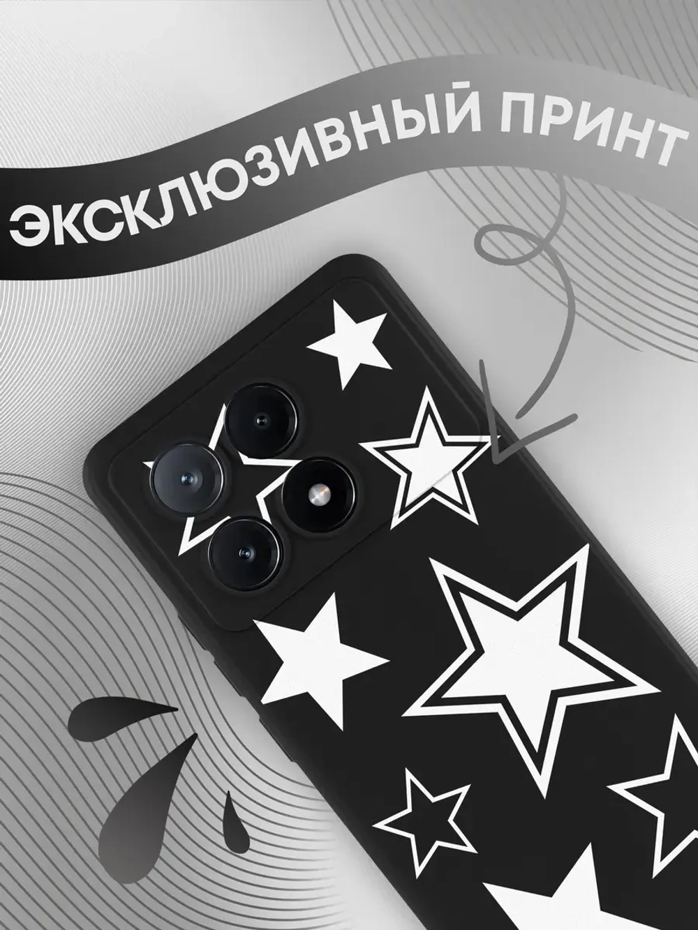 Чехол Xiaomi Poco X6 Pro с принтом