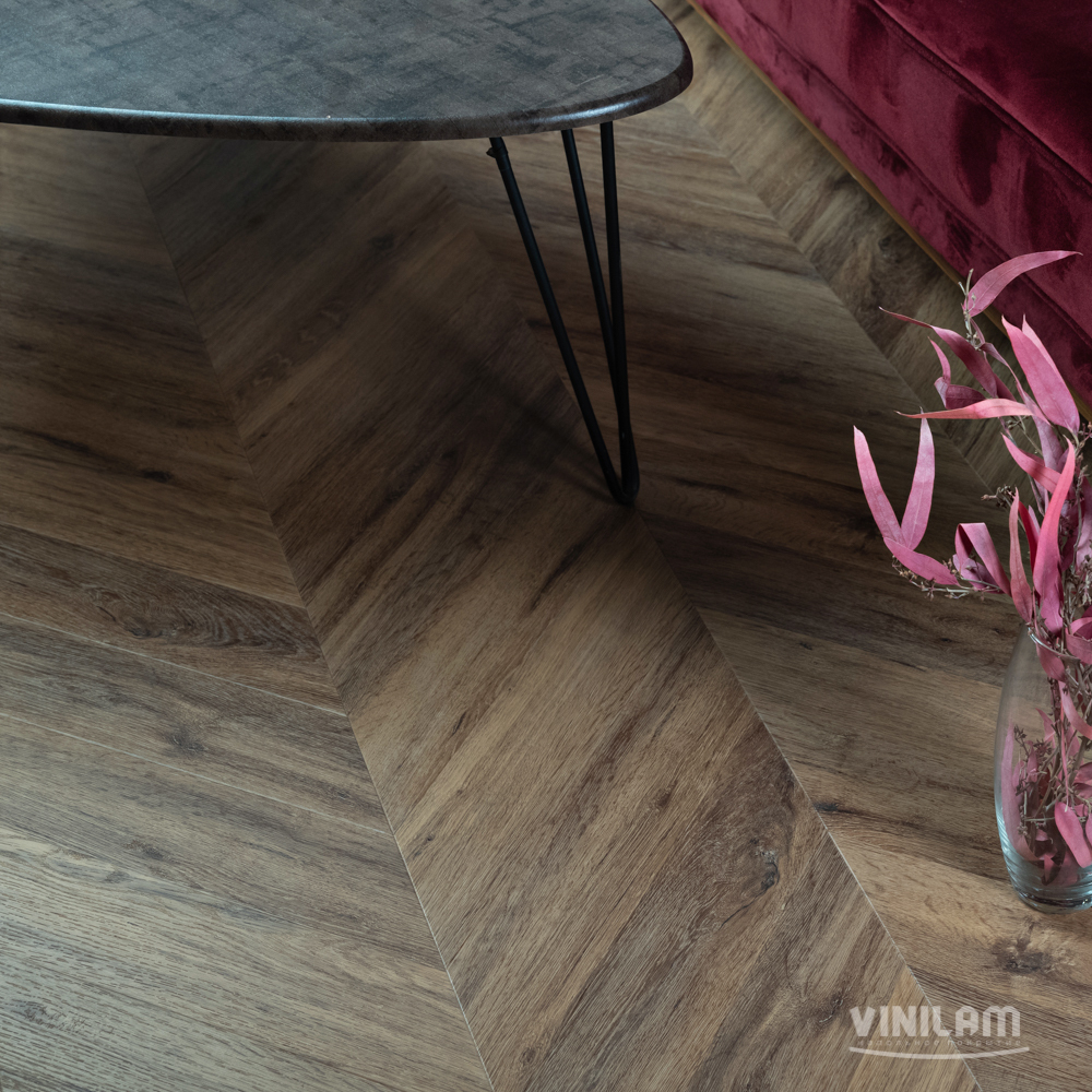 Виниловый ламинат VINILAM PARQUET CHEVRON RI107516 Шеврон Лувр Glue