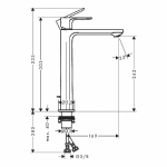 Смеситель для раковины Hansgrohe Rebris E 72581000 хром