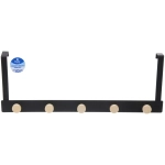 Крючки надверные на планке «ЛОФТ ВОСТ», цвет черный, 50*17см (Лейбл Селфи)