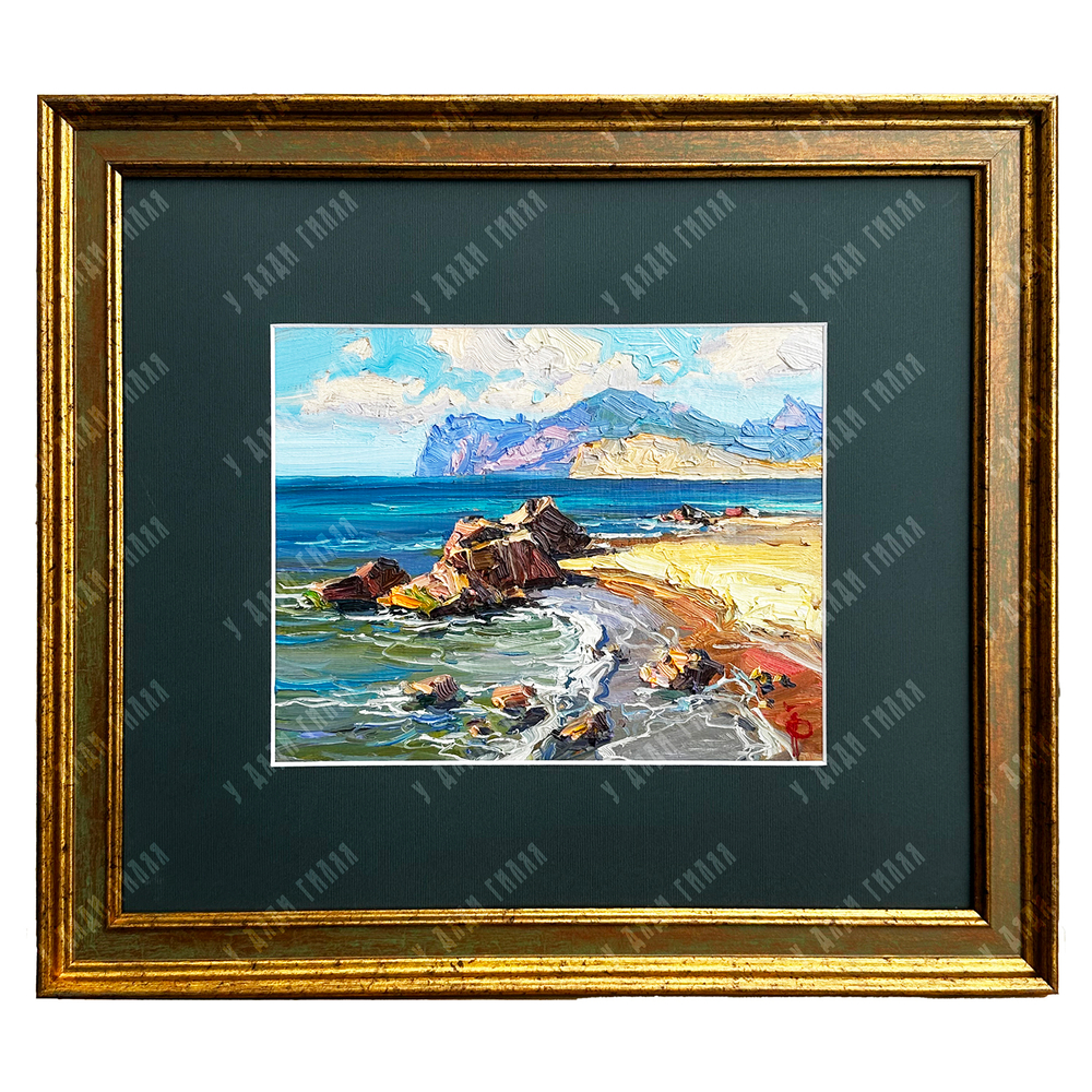 Поздеев И. А. (р. 1969) Крымский берег. Картон, масло. Крым, 2020 г.