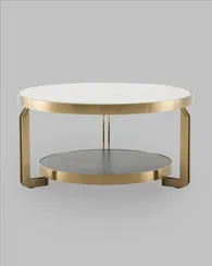 Журнальный столик Калисто 90*90 см светлая и темная керамика