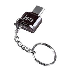 Картридер Card Reader USB Type-C для карт памяти Micro SD ISA G-19 (Черный)
