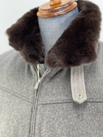 Кашемировая куртка Brunello Cucinelli внутри с мехом