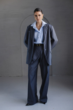 Жакет из вискозы однобортный темно-серый