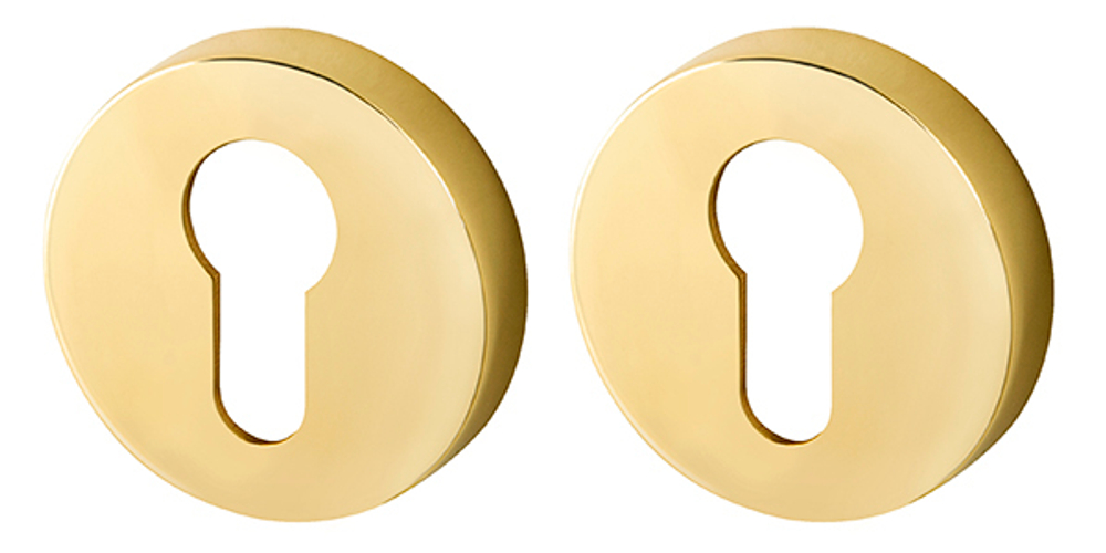 Накладка на цилиндр круглая Армадилло ET URB GOLD-24, цвет золото 24К/2 шт (гарантия - 5 лет)
