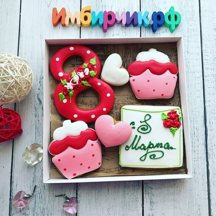 Имбирные пряники 8 марта